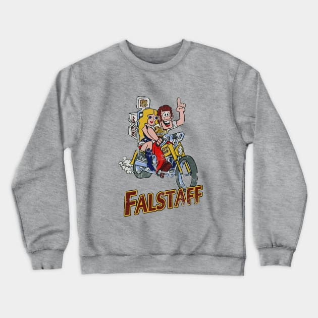 Falstaff Biker Crewneck Sweatshirt by retrorockit